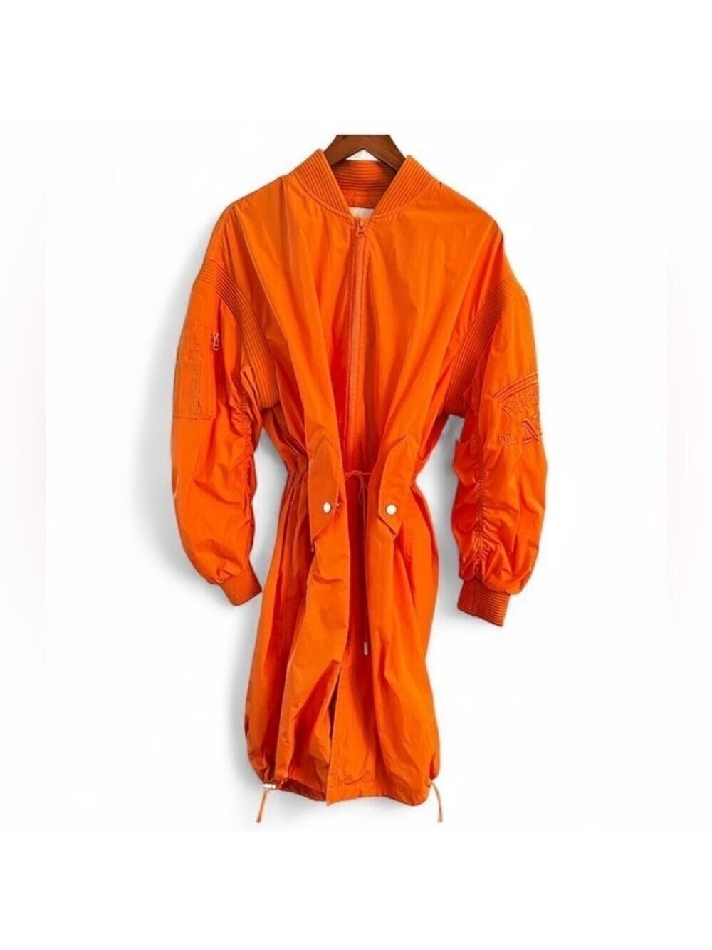FAIRWHALE Oversized Long Jacket Windbreaker Streetwear, Small (easily fits med)
